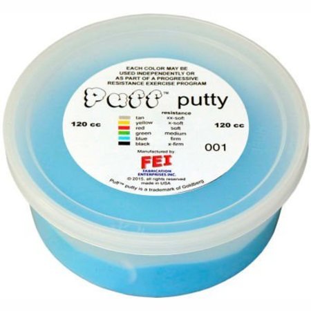 FABRICATION ENTERPRISES Puff LiTE Color-Coded Exercise Putty, Firm, Blue, 120cc 10-1424